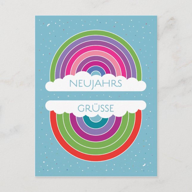 Cartão Postal Neujahrsgrüße (Frente)