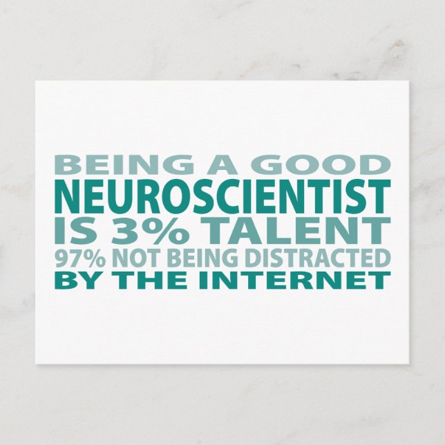 Cartão Postal Neurocientista 3% Talento (Frente)