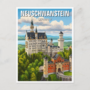Cartão Postal Neuschwanst Castle Alemanha Viagem