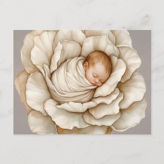 Cartão postal neutro de bebê fofo (Frente)