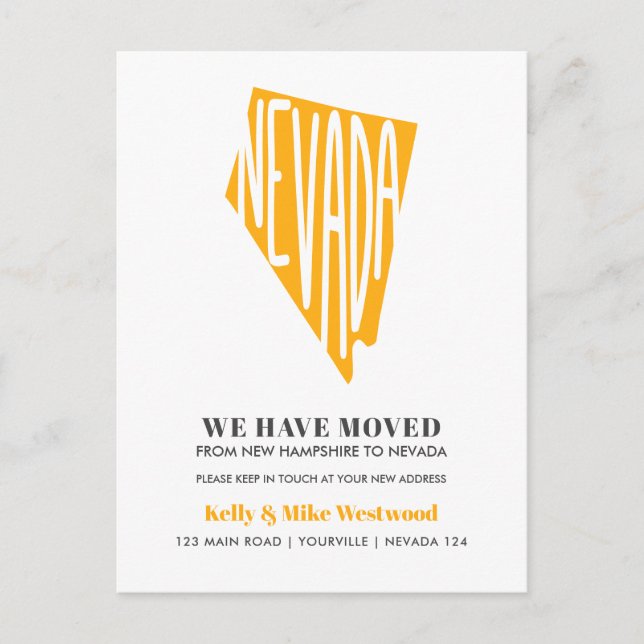 Cartão Postal NEVADA Mudamos Novo endereço Nova Casa (Frente)