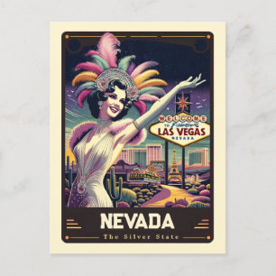 Cartão Postal Nevada Vintage espirituosa patriótica