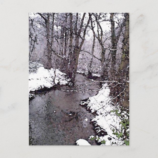 Cartão Postal Neve ao longo do rio (Frente)