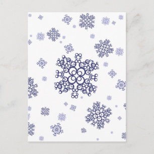 Cartão Postal Neve azul