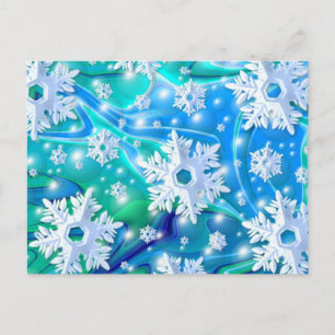 Cartão Postal Neve Azul