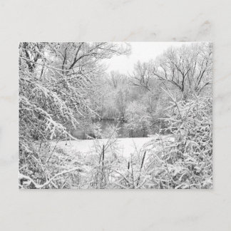 Cartão Postal Neve De Inverno No Rio Huron