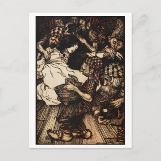 Cartão Postal Neve e anãs