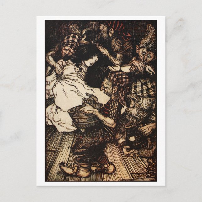 Cartão Postal Neve e anãs (Frente)