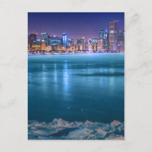 Cartão Postal Neve e gelo no lago Michiga, no Ártico