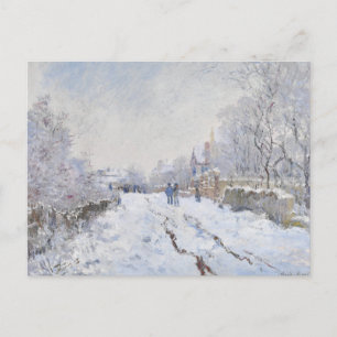 Cartão Postal Neve em Argenteuil de Claude Monet (1874–1875)