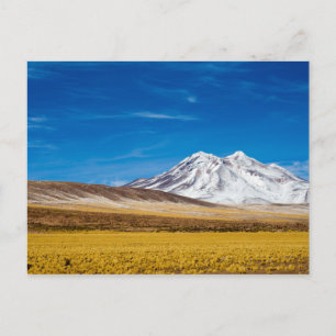 Cartão Postal Neve - Montanhas Com Capas E Puna Grassland
