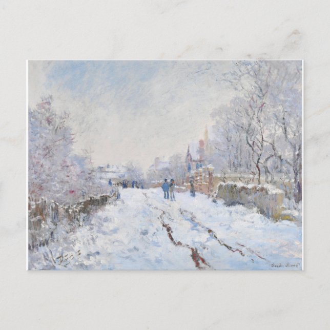 Cartão Postal Neve na Argentina por Claude Monet (Frente)