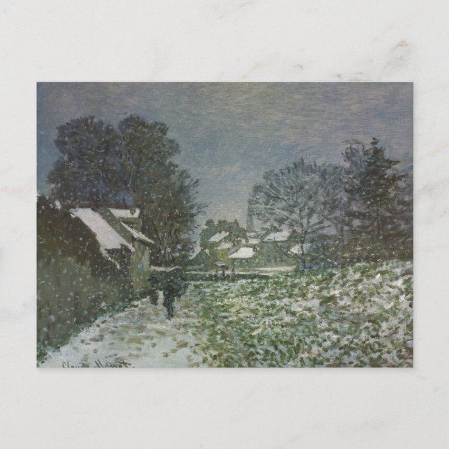 Cartão Postal Neve na Argentina por Claude Monet (Frente)