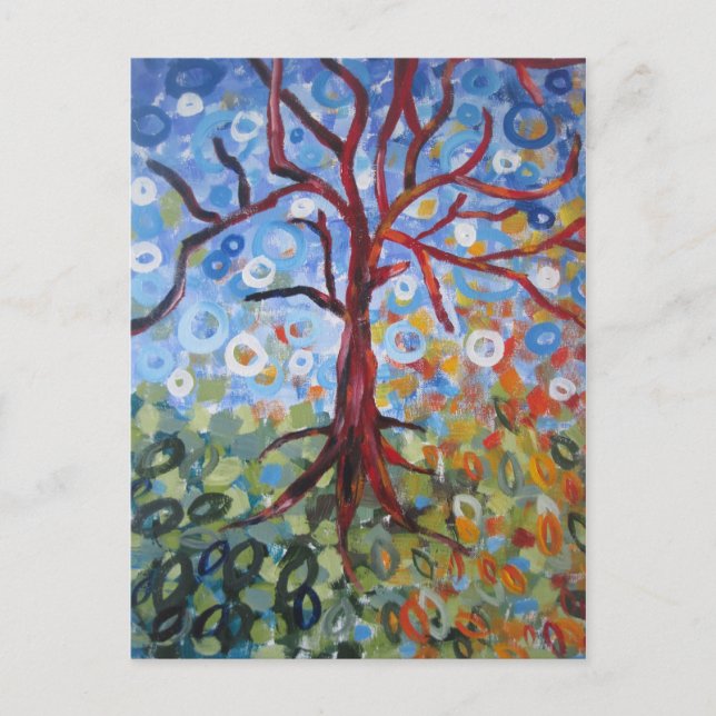 Cartão Postal Neve no outono (Frente)