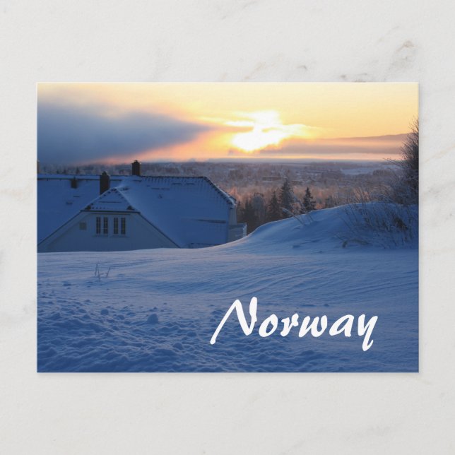 Cartão Postal Neve norueguesa/Noruega (Frente)