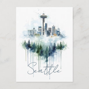 Cartão Postal Névoa da Cidade Esmeralda: Seattle