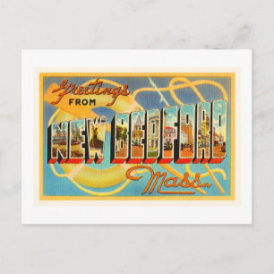 Cartão Postal New Bedford Massachusetts MÃE Old Viagem Souvenir