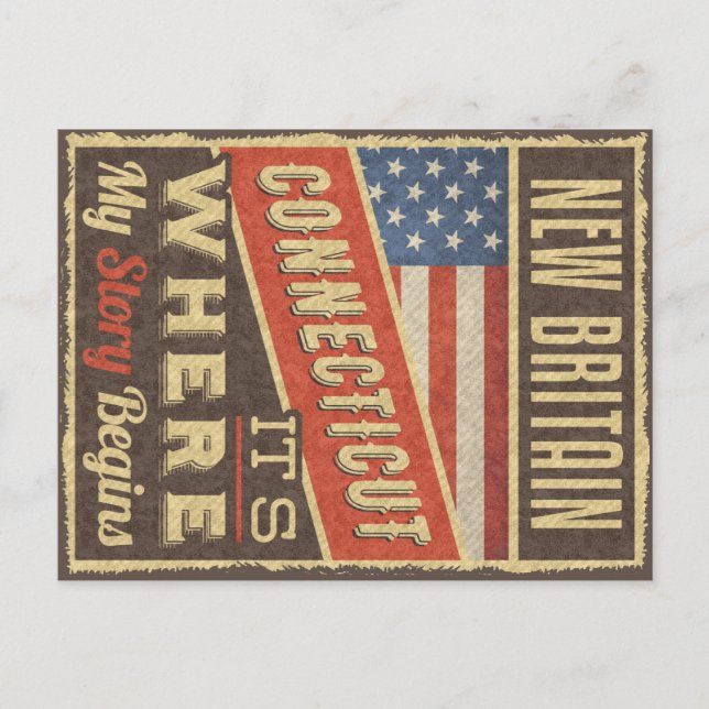 Cartão Postal New Britain Connecticut (Frente)