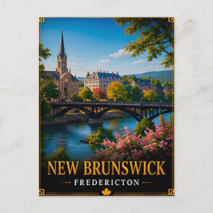 Cartão Postal 📍 New Brunswick Canadá Lembrança de Viagem