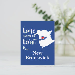 Cartão Postal New Brunswick Home é onde está o coração