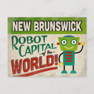 Cartão Postal New Brunswick New Jersey Robot - Engraçado Vintage