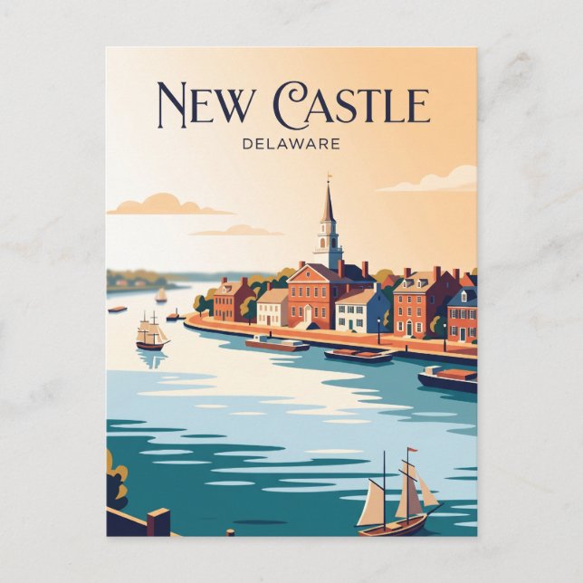 Cartão Postal New Castle EUA (Frente)