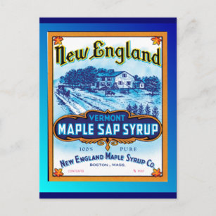 Cartão Postal New England Vermont Maple Syrup