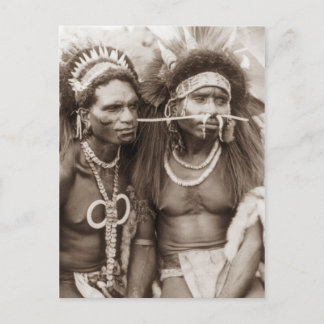 Cartão Postal New Guiné Warriors, c1919