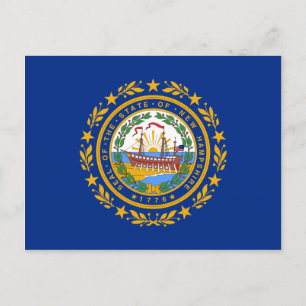 Cartão Postal New Hampshire Flag
