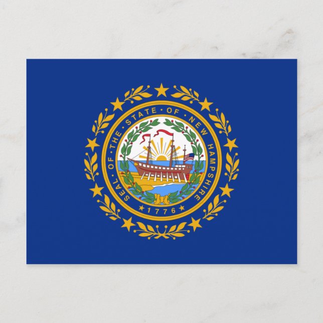 Cartão Postal New Hampshire Flag (Frente)