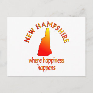 Cartão Postal NEW HAMPSHIRE Happiness