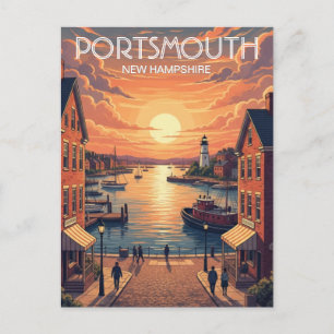 Cartão Postal New Hampshire Portsmouth Viagem