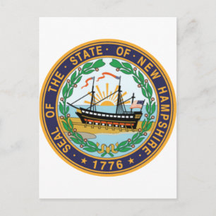 Cartão Postal New Hampshire State Seal