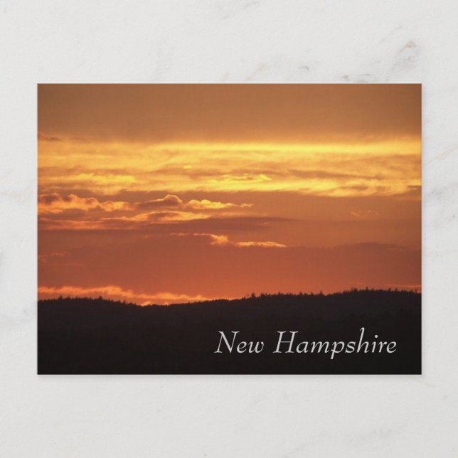 Cartão Postal New Hampshire Sunset (Frente)