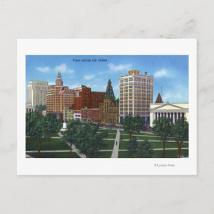 Cartão Postal New Haven, CTView do outro lado do Verde