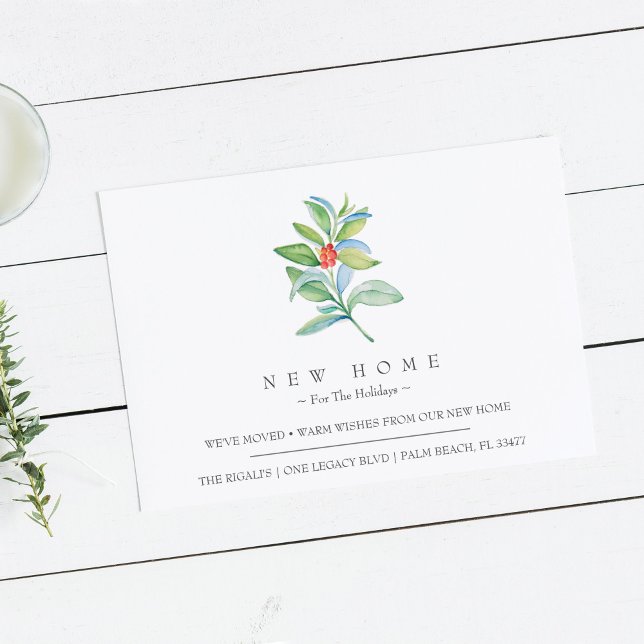 Cartão Postal New Home For The Holidays Moving Announcement (Criador carregado)