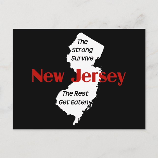Cartão Postal New Jersey: os fortes sobrevivem; os outros são co (Frente)