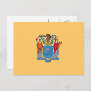 Cartão Postal New Jerseyan Flag, Flag de Nova Jersey