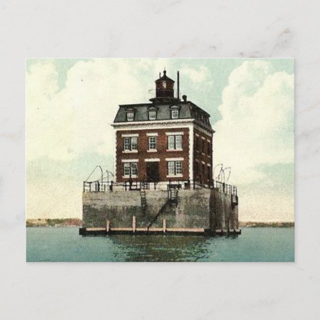 Cartão Postal New London Ledge Lighthouse (Frente)