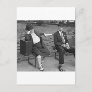 Cartão Postal New Orleans Park Bench, anos 30