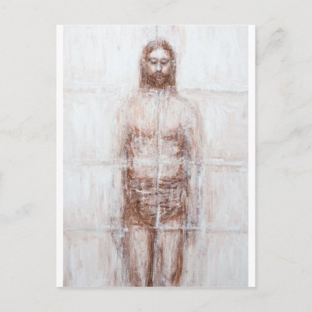 Cartão Postal New Turin Shroud (Realismo Contemporâneo Jesus) (Frente)