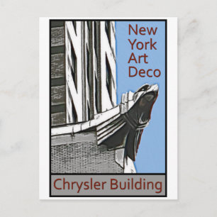 Cartão Postal New York Art Deco - Chrysler Building Eagle