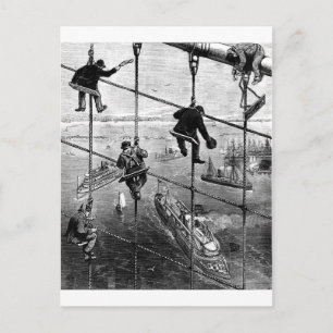 Cartão Postal New York, Booklyn Bridge, 1883