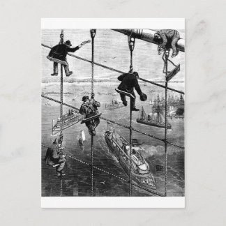 Cartão Postal New York, Booklyn Bridge, 1883