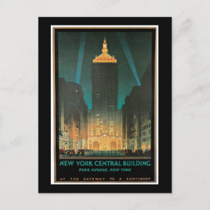 Cartão Postal New York Central Building, fevereiro de 1930