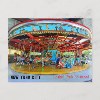 Cartão Postal New York City - Central Park Carousel