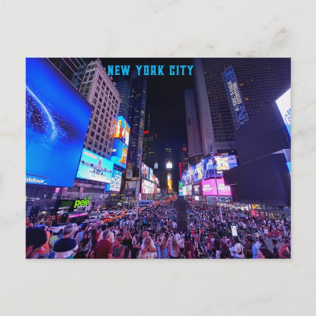Cartão Postal New York City - Times Square at Night (Frente)