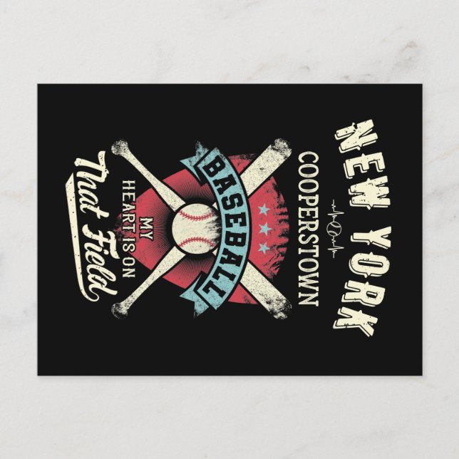 Cartão Postal New York Cooperstown Baseball (Frente)