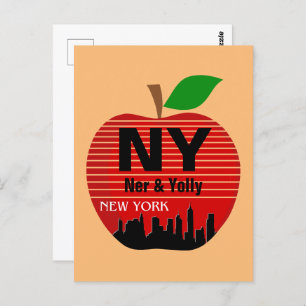 Cartão Postal New York Custom Names The Big Apple