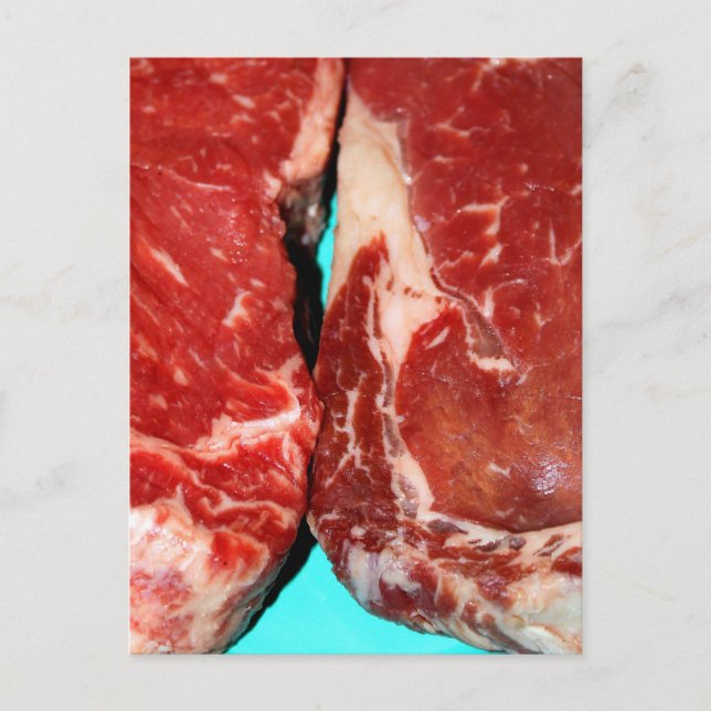 Cartão Postal New York Steak Raw (Frente)